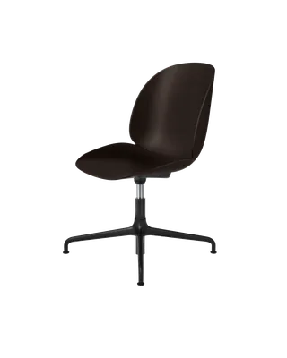 Beetle Meeting Chair, Un-Upholstered de GUBI en Mocha Brown, Height adjustable 4-star base – photo du produit 3 sur 3