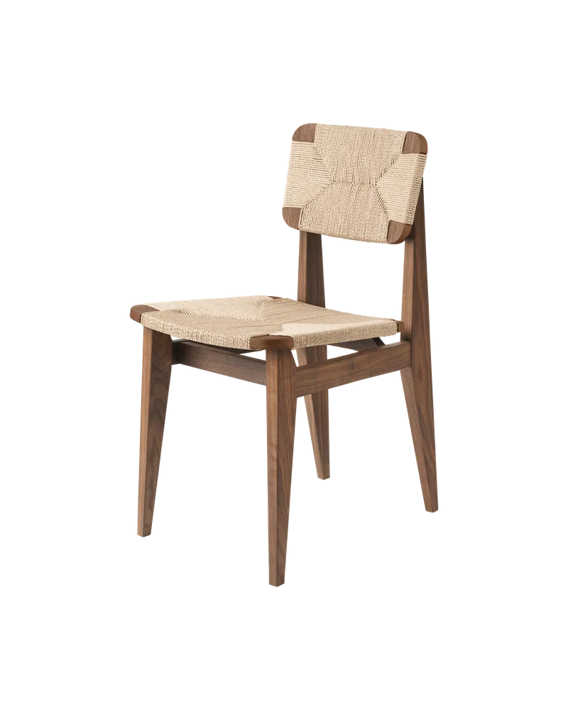 C-Chair Dining Chair by GUBI in American Walnut Oiled, Paper Cord – product photo