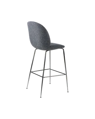 Beetle Bar Chair, Fully Upholstered by GUBI in Around Bouclé, Dedar (023, Standard), Black Chrome, Conic base – product photo 2 of 4