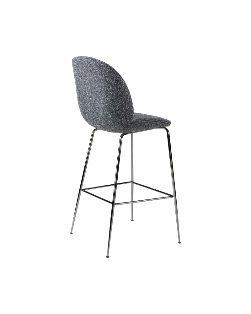 Beetle Bar Chair, Fully Upholstered by GUBI in Around Bouclé, Dedar (023, Standard), Black Chrome, Conic base – product photo 2 of 4