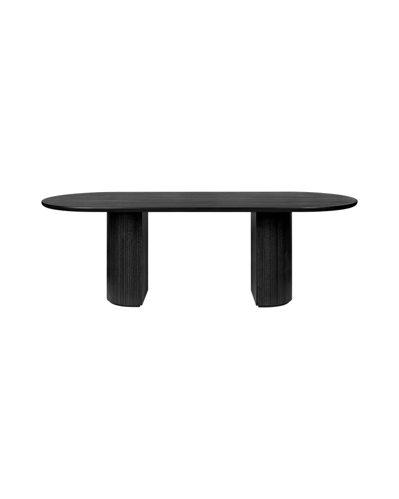 Moon Counter Table de GUBI en Brown/Black Stained Veneer Oak Lacquered, Brown/Black Stained Veneer Oak Lacquered, 258 × 101 cm – photo du produit