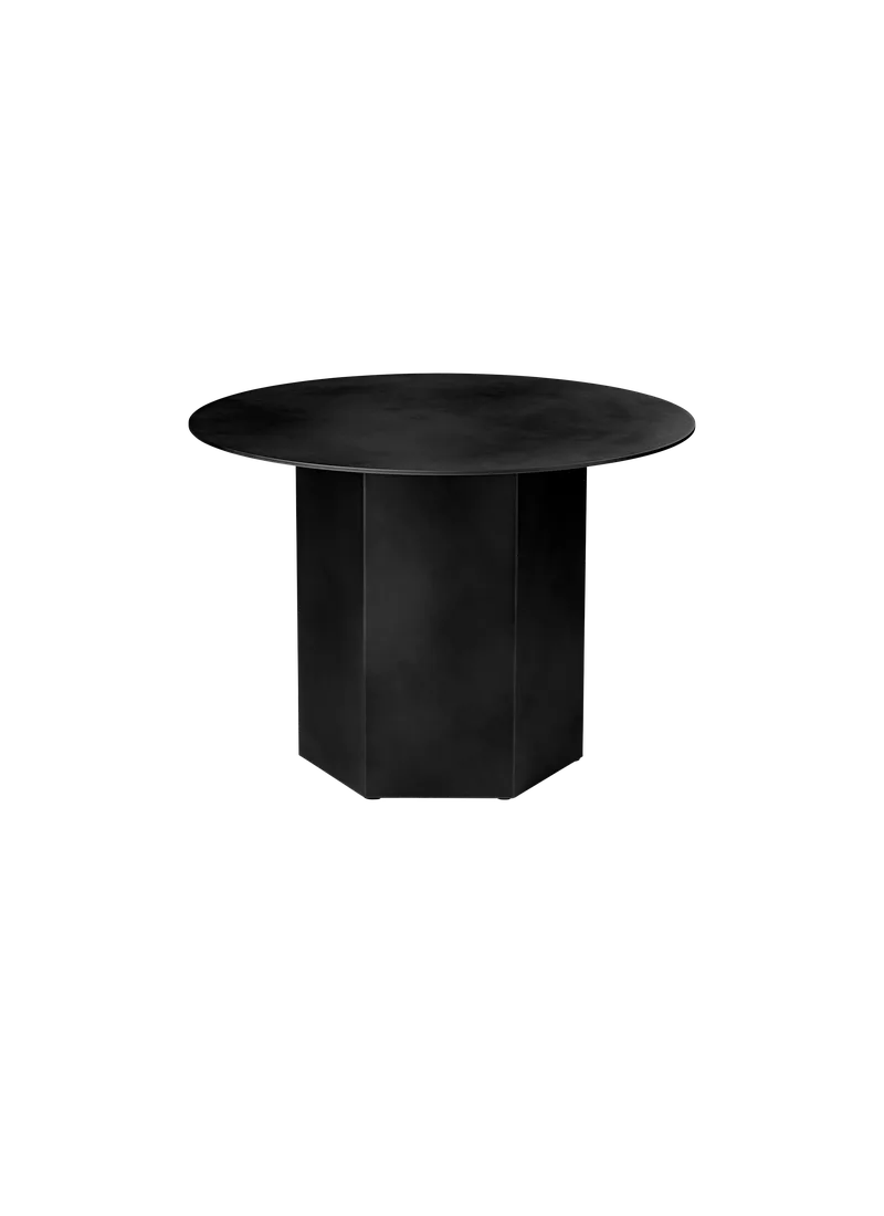 Epic Coffee Table, Round by GUBI in Midnight Black Steel, Midnight Black Steel, Ø60 cm – product photo