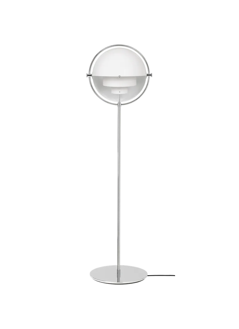 Multi-Lite Floor Lamp by GUBI in White Semi Matt, Chrome, EU – product photo