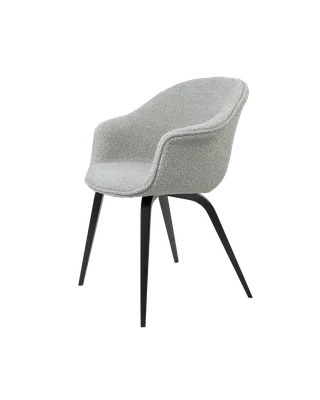 Bat Dining Chair, Fully Upholstered by GUBI in Karakorum, Dedar (004, Standard), Wood base, Black Stained Beech – product photo 4 of 4
