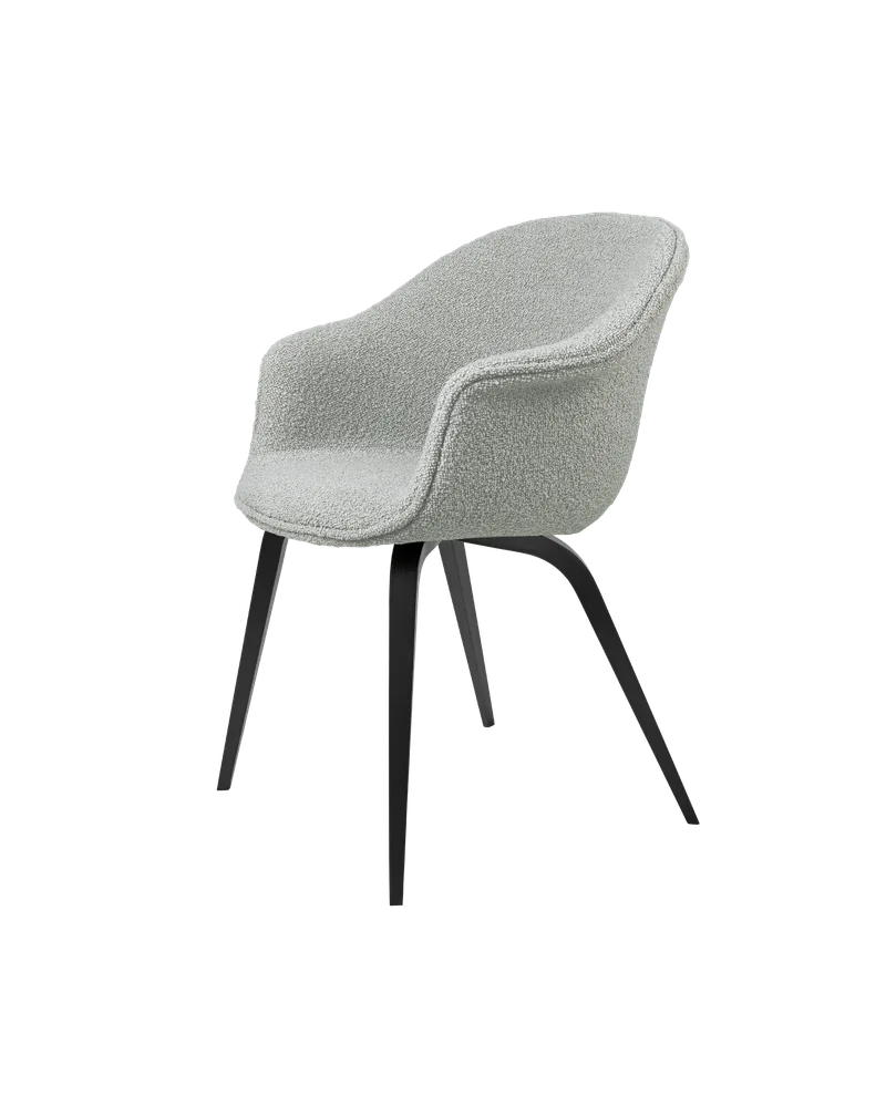 Bat Dining Chair, Fully Upholstered by GUBI in Karakorum, Dedar (004, Standard), Wood base, Black Stained Beech – product photo 4 of 4