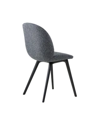 Beetle Dining Chair, Fully Upholstered von GUBI in Around Bouclé, Dedar (023, Standard), Plastic base, Black – Produktfoto 2 von 5