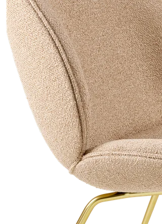 Beetle Lounge Chair by GUBI in Around Bouclé, Dedar (004, Standard), Brass Semi Matt – product photo 3 of 6