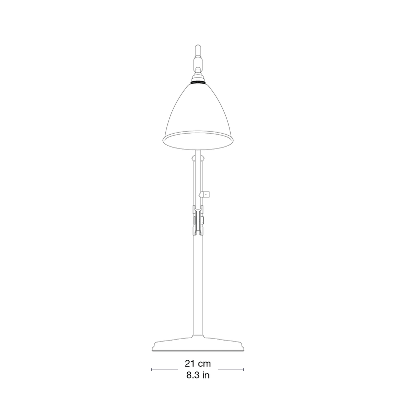 Bestlite BL1 Table Lamp van GUBI in Bone China, Black Brass, EU – productfoto 3 van 4
