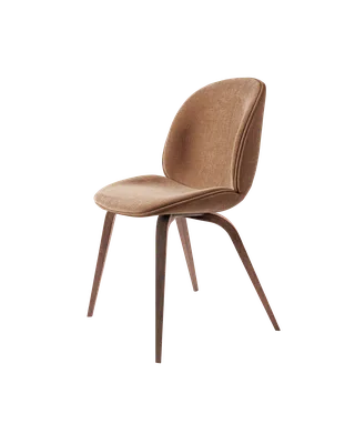 Beetle Dining Chair, Fully Upholstered von GUBI in Belsuede Special FR, Dedar (132, Standard), Wood base, American Walnut – Produktfoto 5 von 5
