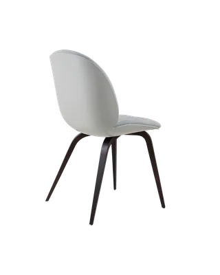 Beetle Dining Chair, Front Upholstered by GUBI in Kvadrat Sahco, Acca Stripe 0731, Smoked Oak, Lunar Gray – product photo 4 of 5