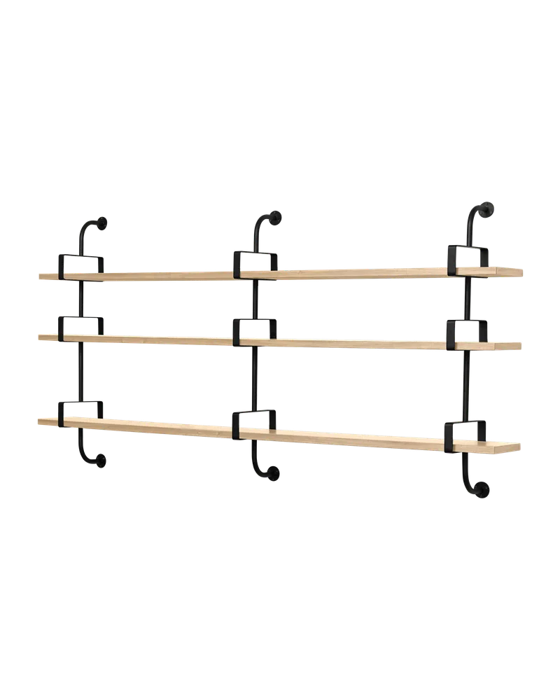 Démon Shelf by GUBI in Oak Semi Matt Lacquered, 3 Shelves, Large – product photo