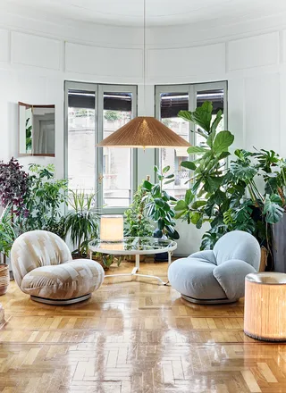 1972 Pendant von GUBI in Ø90 × 30 cm, Nein, Bamboo, EU – Ambientefoto 3 von 6