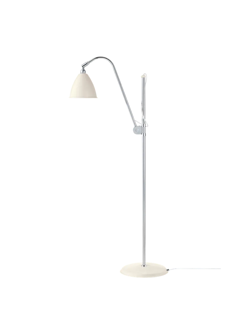 Bestlite BL3 Floor Lamp von GUBI in White Semi Matt, Chrome, Ø16 × 13 cm, EU – Produktfoto 3 von 3