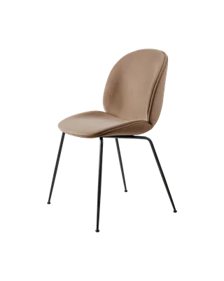 Beetle Dining Chair, Fully Upholstered von GUBI in Sunday, Dedar (034, Standard), Conic base, Matt Black – Produktfoto 5 von 5