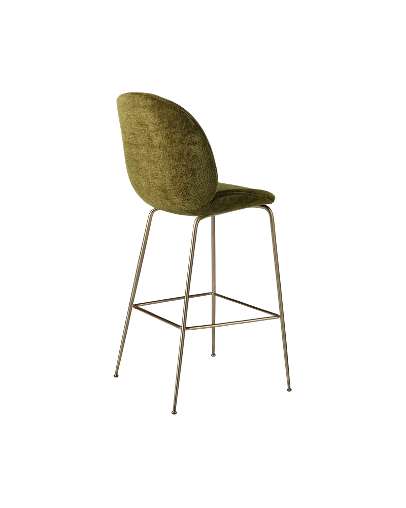 Beetle Bar Chair, Fully Upholstered von GUBI in Mumble, Glamour Group (40, Standard), Antique Brass, Conic base – Produktfoto 1 von 4