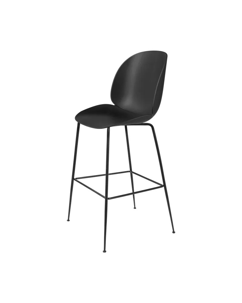 Beetle Bar Chair, Un-Upholstered by GUBI in Black, Matt Black, Conic base – product photo 3 of 3