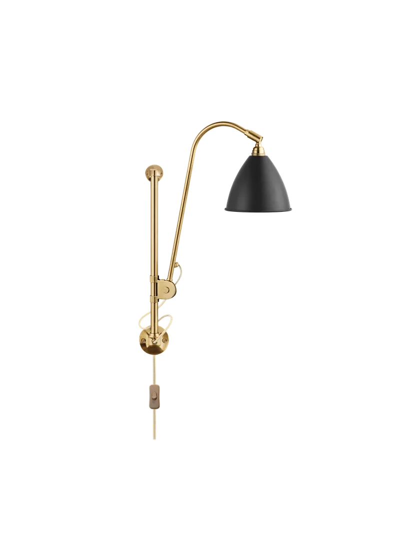 Bestlite BL5 Wall Lamp van GUBI in Black Semi Matt, Brass, EU – productfoto 3 van 3
