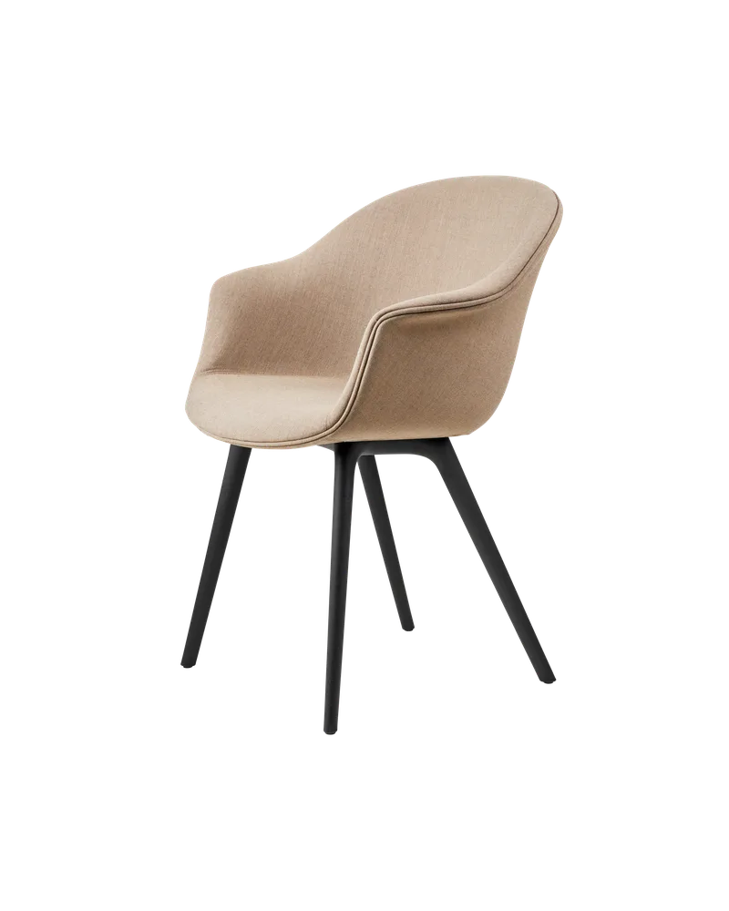Bat Dining Chair, Fully Upholstered by GUBI in Remix 3, Kvadrat (233, Standard), Plastic base, Black – product photo 4 of 4