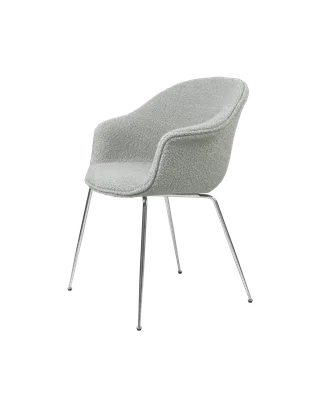 Bat Dining Chair, Fully Upholstered van GUBI in Karakorum, Dedar (004, Standard), Conic base, Chrome – productfoto 4 van 4