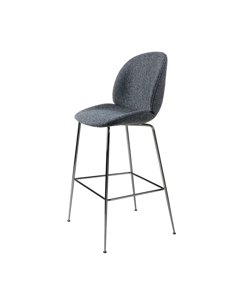 Beetle Bar Chair, Fully Upholstered by GUBI in Around Bouclé, Dedar (023, Standard), Black Chrome, Conic base – product photo 4 of 4
