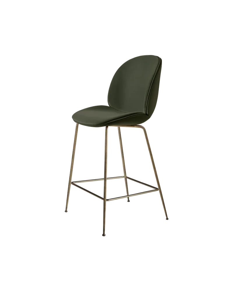 Beetle Counter Chair, Fully Upholstered de GUBI en Conic base, Antique Brass, Sunday, Dedar (018, Standard) – photo du produit 4 sur 4