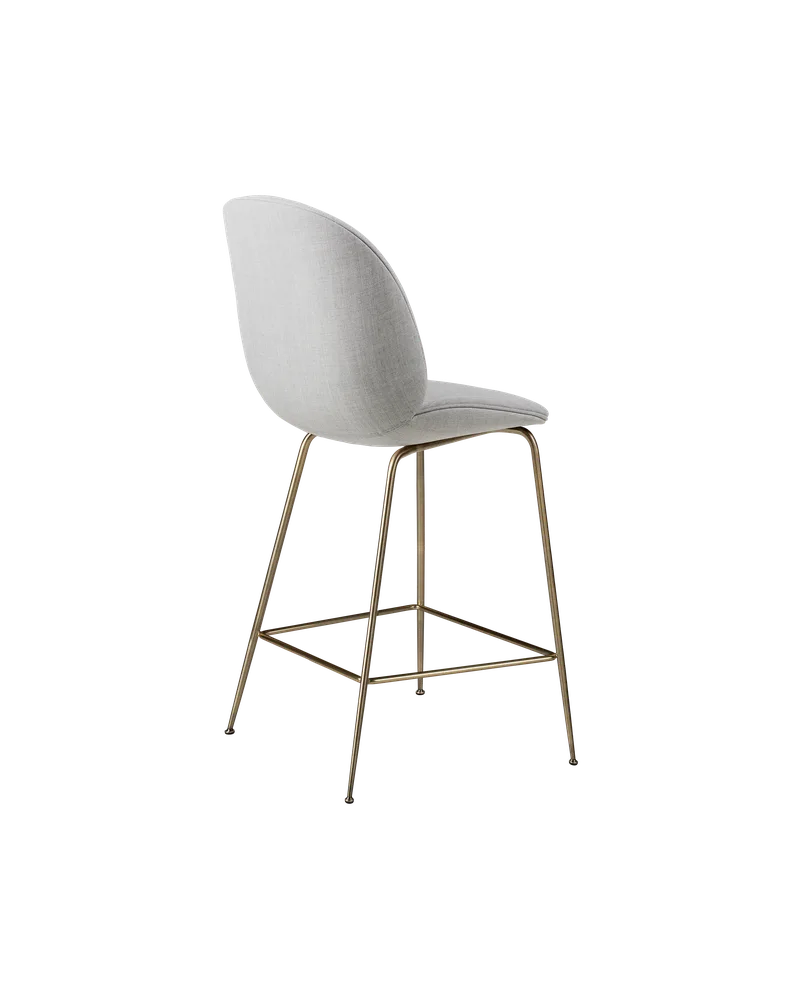 Beetle Counter Chair, Fully Upholstered von GUBI in Conic base, Antique Brass, Remix 3, Kvadrat (123, Standard) – Produktfoto 2 von 4