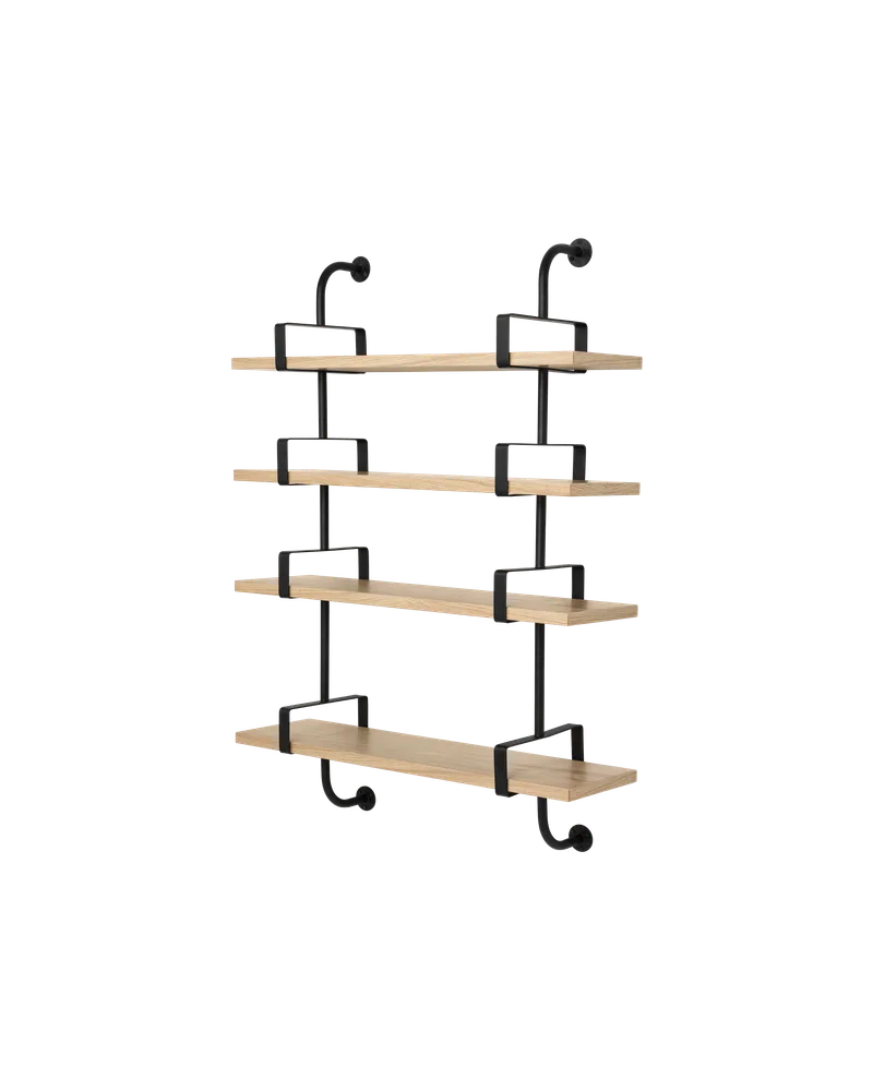 Démon Shelf by GUBI in Oak Semi Matt Lacquered, 4 Shelves, Small – product photo