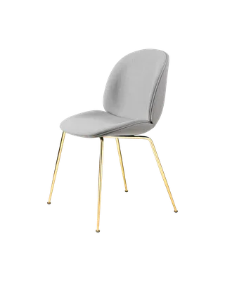 Beetle Dining Chair, Fully Upholstered von GUBI in Remix 3, Kvadrat (123, Standard), Conic base, Brass Semi Matt – Produktfoto 5 von 5