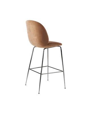 Beetle Bar Chair, Fully Upholstered by GUBI in Belsuede Special FR, Dedar (132, Standard), Black Chrome, Conic base – product photo 2 of 4