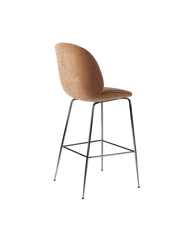 Beetle Bar Chair, Fully Upholstered by GUBI in Belsuede Special FR, Dedar (132, Standard), Black Chrome, Conic base – product photo 2 of 4