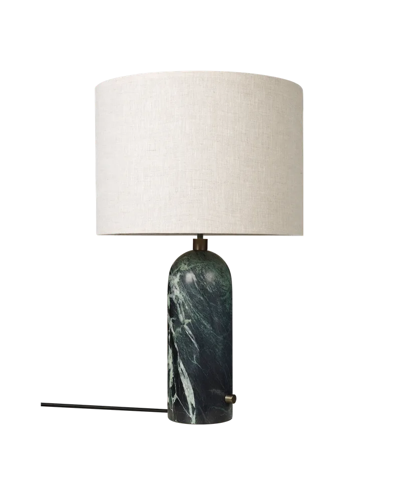 Gravity Table Lamp von GUBI in Emerald Marble, Canvas, 65 cm, EU – Produktfoto