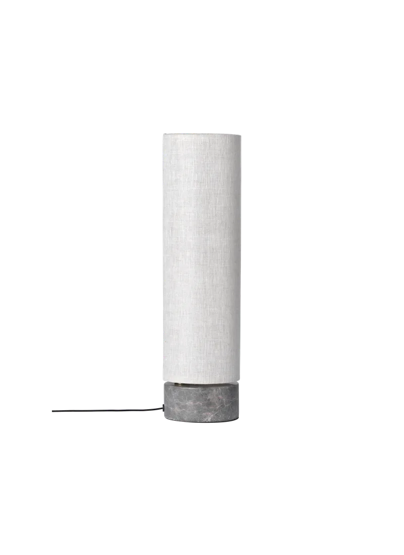 Unbound Table Lamp by GUBI in Canvas, Grey Marble, EU – product photo