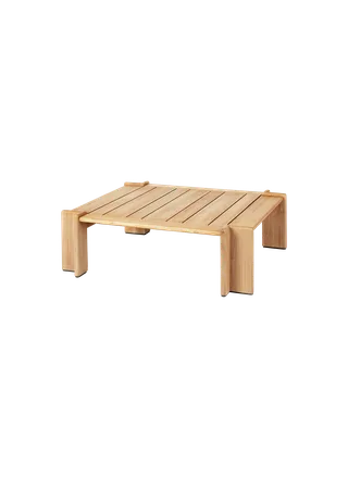 Atmosfera Coffee Table van GUBI in Natural teak, Natural teak, 113 × 100 cm – productfoto 1 van 7