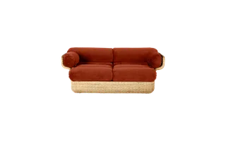 Basket Sofa by GUBI in Belsuede Special FR, Dedar (133, Standard), 2 seater, Rattan – product photo 5 of 8