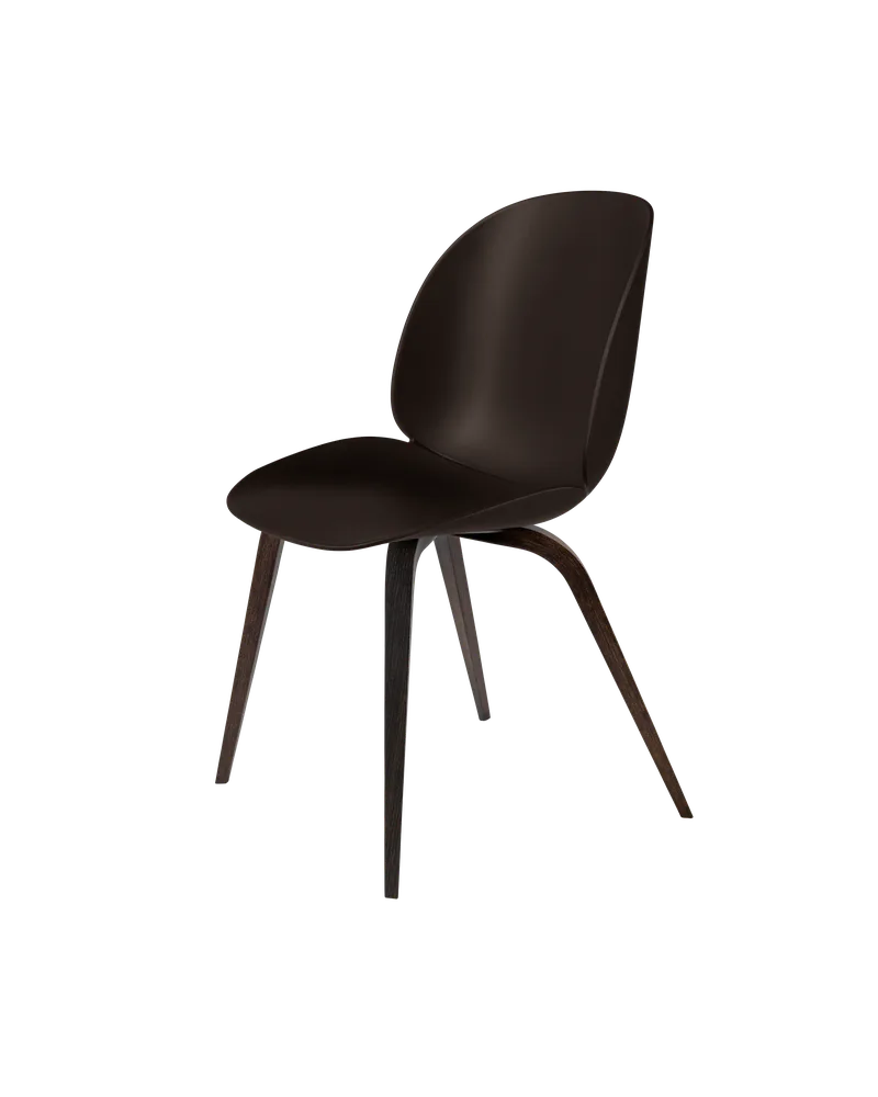 Beetle Dining Chair, Un-Upholstered by GUBI in Mocha Brown, Wood base, Smoked Oak – product photo 3 of 3