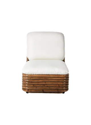 Bohemian 72 Lounge Chair by GUBI in Flair Special FR, Dedar (101, Standard), Rattan – product photo 1 of 5