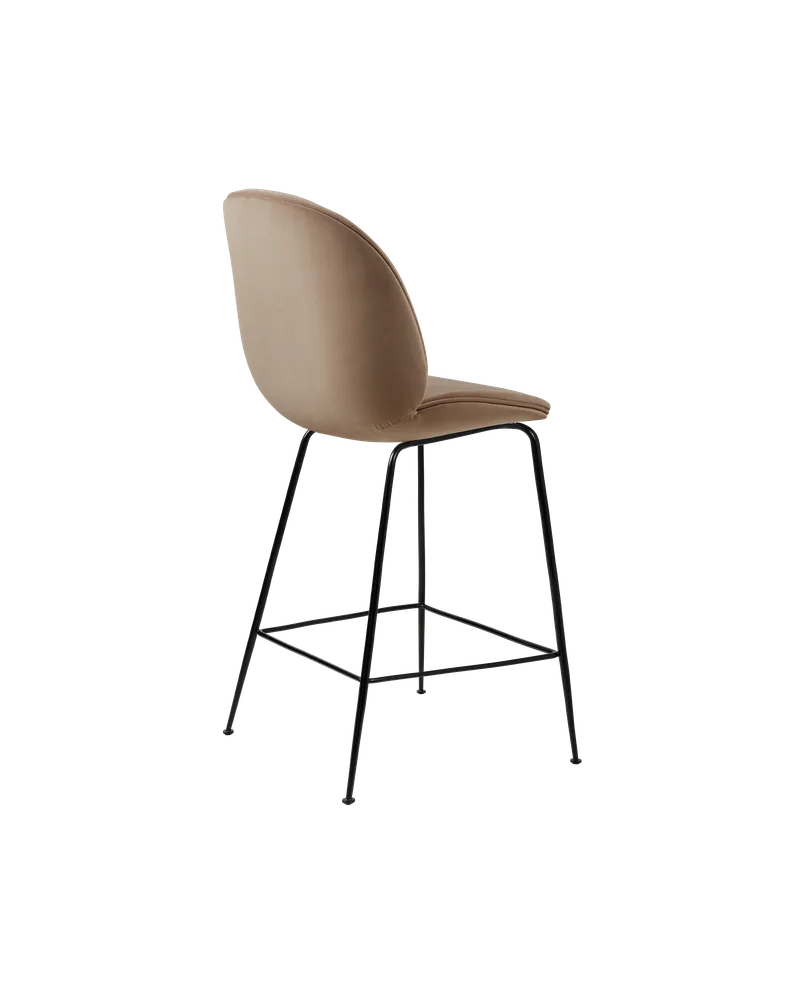 Beetle Counter Chair, Fully Upholstered by GUBI in Conic base, Matt Black, Sunday, Dedar (034, Standard) – product photo 2 of 4