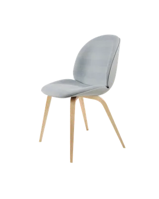 Beetle Dining Chair, Front Upholstered by GUBI in Kvadrat Sahco, Acca Stripe 0731, Oak Semi Matt, Lunar Gray – product photo 5 of 5