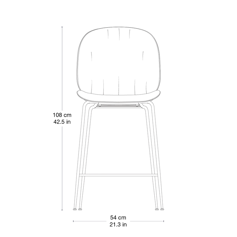 Beetle Soft Counter Chair, Fully Upholstered by GUBI in Sunday, Dedar (112, Standard), Antique Brass – product photo 1 of 3