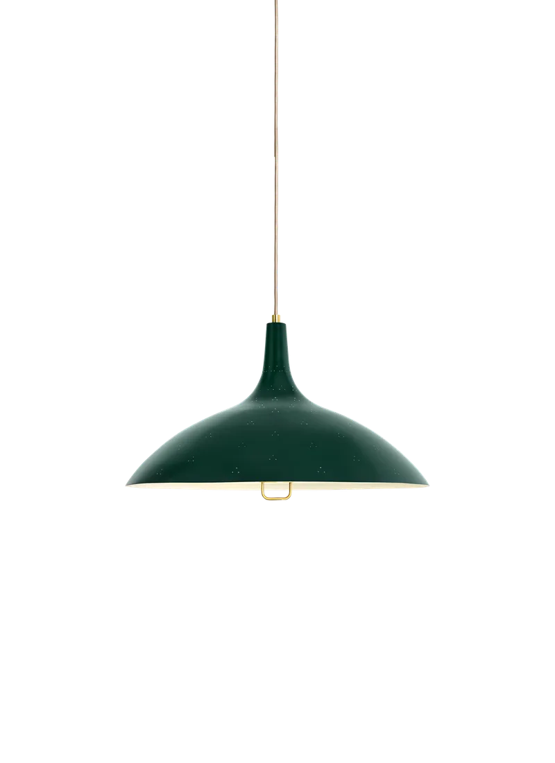 1965 Pendant von GUBI in Bistro Green Semi Matt, Brass, Nein, EU – Produktfoto 4 von 4