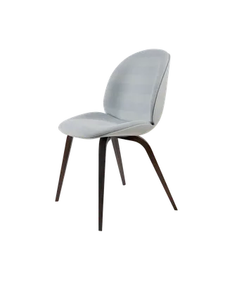Beetle Dining Chair, Front Upholstered by GUBI in Kvadrat Sahco, Acca Stripe 0731, Smoked Oak, Lunar Gray – product photo 5 of 5
