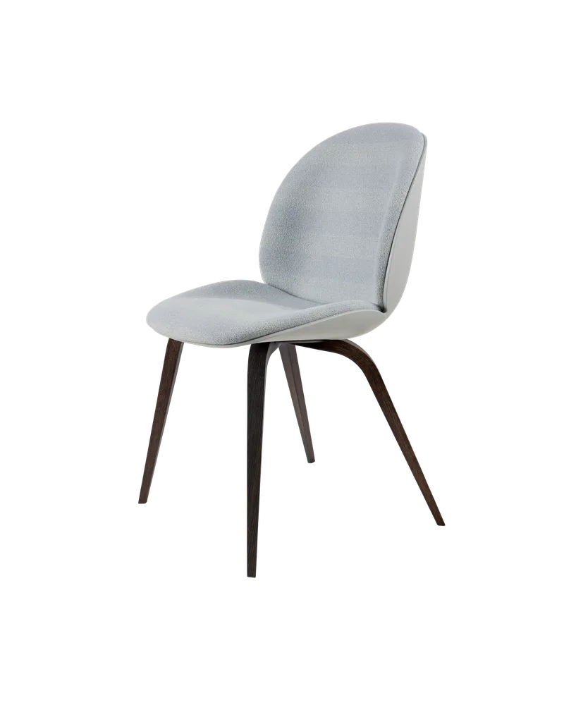 Beetle Dining Chair, Front Upholstered by GUBI in Kvadrat Sahco, Acca Stripe 0731, Smoked Oak, Lunar Gray – product photo 5 of 5