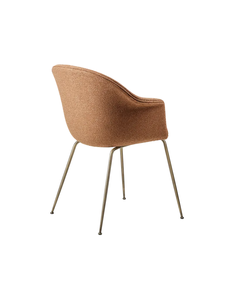Bat Dining Chair, Fully Upholstered by GUBI in Around Bouclé, Dedar (032, Standard), Conic base, Antique Brass – product photo 3 of 4