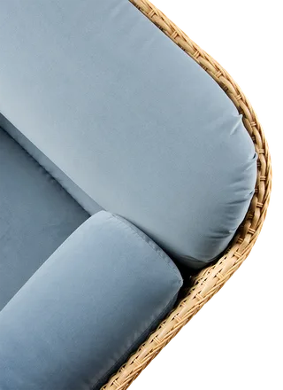Basket Lounge Chair von GUBI in Sunday, Dedar (002, Standard), Rattan – Produktfoto 3 von 5