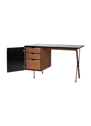 62 Desk by GUBI in Black, American Walnut Semi Matt – product photo 6 of 7