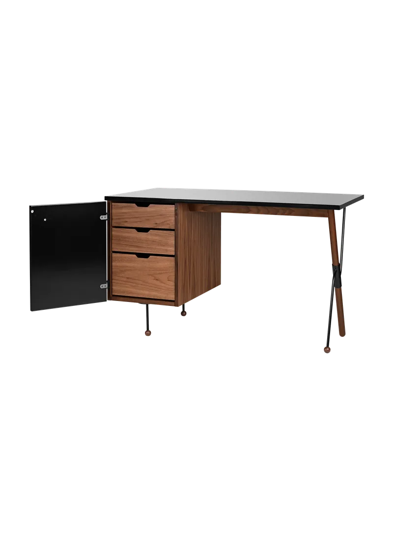 62 Desk by GUBI in Black, American Walnut Semi Matt – product photo 6 of 7