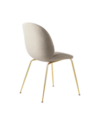 Beetle Dining Chair, Fully Upholstered von GUBI in Tempt, Gabriel (61168, Standard), Conic base, Brass Semi Matt – Produktfoto 4 von 5