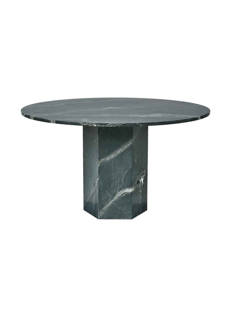 Epic Dining Table, Outdoor by GUBI in Botanic Green Quartzite, Botanic Green Quartzite, Ø130 cm – product photo