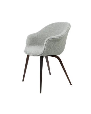 Bat Dining Chair, Fully Upholstered by GUBI in Karakorum, Dedar (004, Standard), Wood base, Smoked Oak – product photo 4 of 4