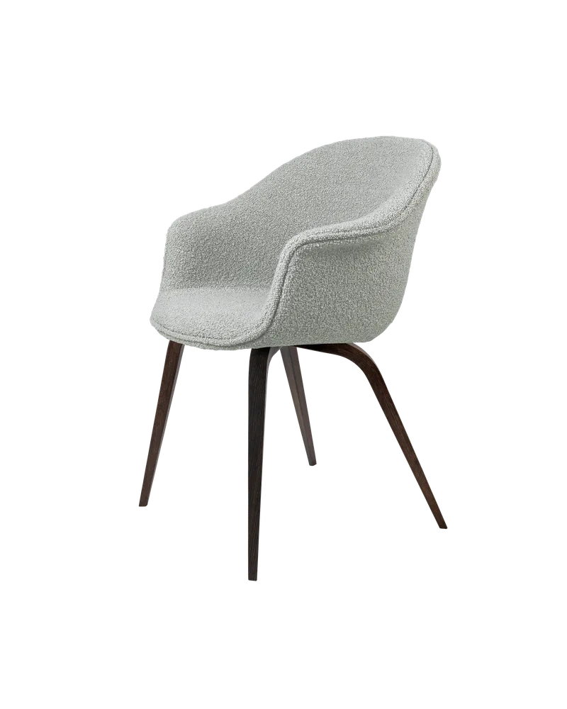 Bat Dining Chair, Fully Upholstered by GUBI in Karakorum, Dedar (004, Standard), Wood base, Smoked Oak – product photo 4 of 4